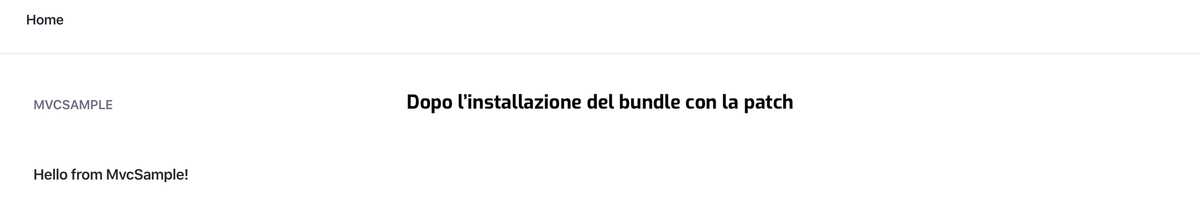 Figura 3 - Portlet funzionante dopo l'installazione del bundle con la patch